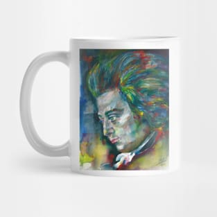 WOLFGANG AMADEUS MOZART watercolor portrait.1 Mug